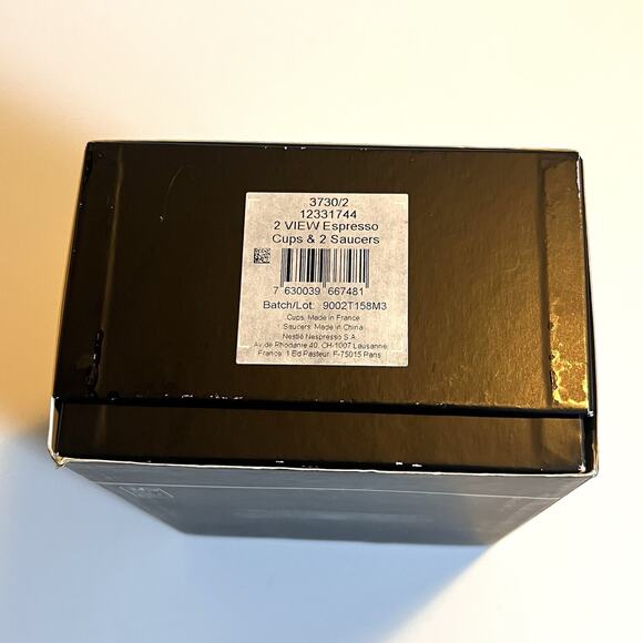 Nespresso View Atelier Design Collection Espresso Set of 2 Glasses + Saucers NIB - Picture 15 of 16